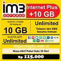 Paket Internet Indosat Gift (paket lama hrs Unreg) - 10GB + Unlimited YouTube + AppOn + SMS & Tlp Sesama 24Jam 30hr