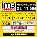 Paket Internet Indosat Gift (paket lama hrs Unreg) - XL 8GB+12GB 4G 24Jam 30Hari