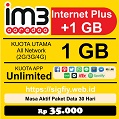 Paket Internet Indosat Gift (paket lama hrs Unreg) - 1GB + Unlimited AppOn 24Jam 30hr Paket Internet Indosat Gift (paket lama hrs Unreg) - 1GB + Unlimited AppOn 24Jam 30hr