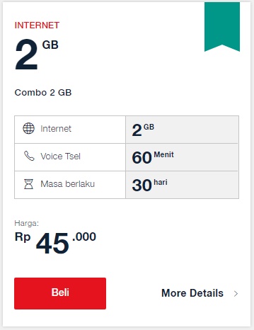 Paket Internet Telkomsel Data Kusus Loop - 2GB + 60Mnt 30Hr Paket Internet Telkomsel Data Kusus Loop - 2GB + 60Mnt 30Hr