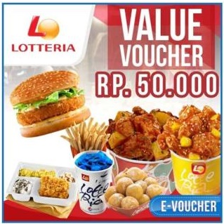 Voucher Makanan LOTTERIA - VOUCHER LOTTERIA VOU 50RB
